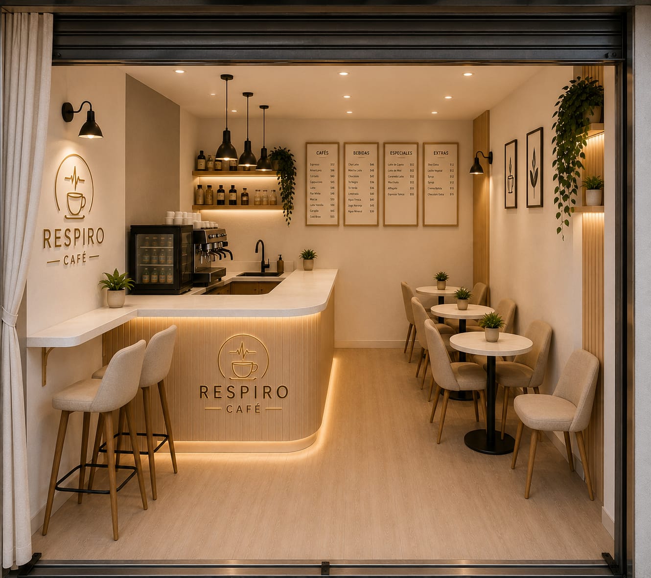Interior de Respiro Café